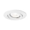 Quality Encastr. orientable max.50W 12V GU5,3 51mm Blanc/Tôle d´aci...