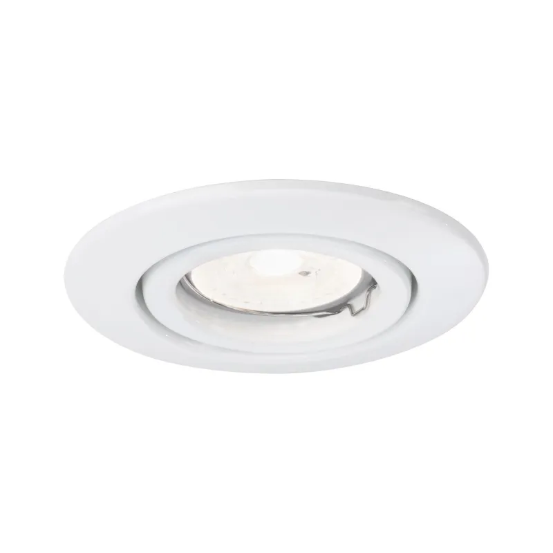 Quality Encastr. orientable max.50W 12V GU5,3 51mm Blanc/Tôle d´aci...