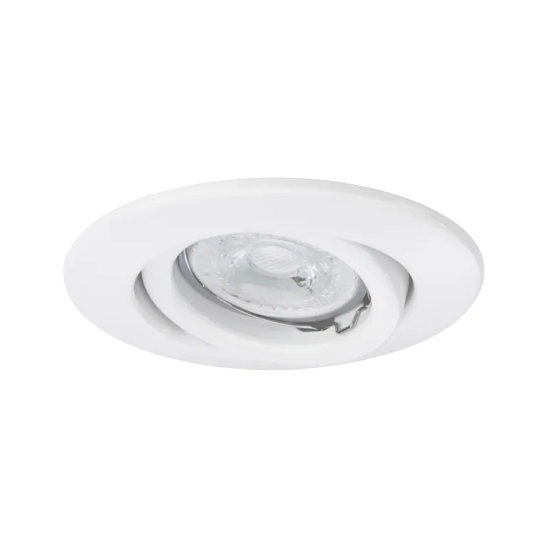 Quality Encastr. orientable max.50W 12V GU5,3 51mm Blanc/Tôle d´aci...