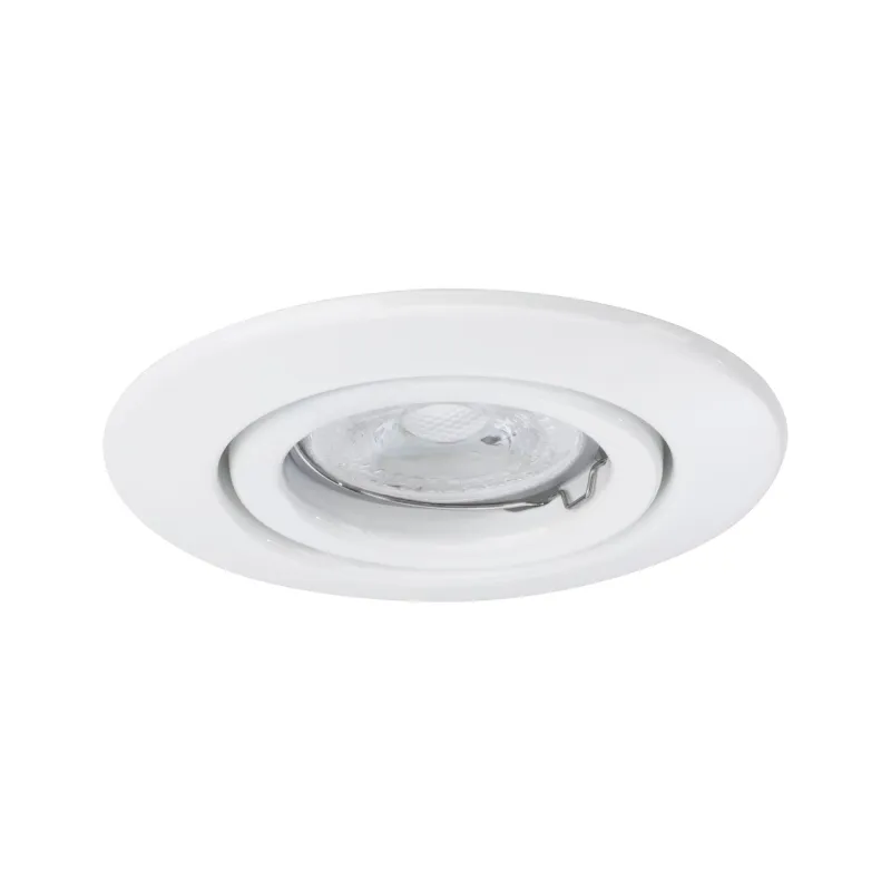 Quality Encastr. orientable max.50W 12V GU5,3 51mm Blanc/Tôle d´aci...