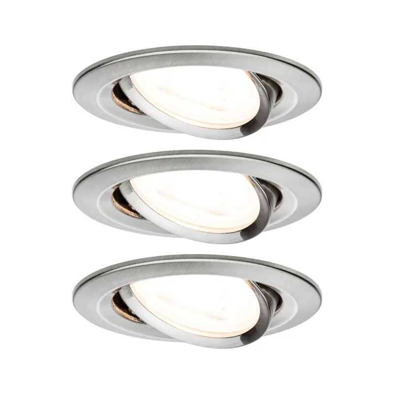 Kit enc Nova rond ori LED 3 nivgrad 3x6,5W 230V GU10 51mm Acier br/...