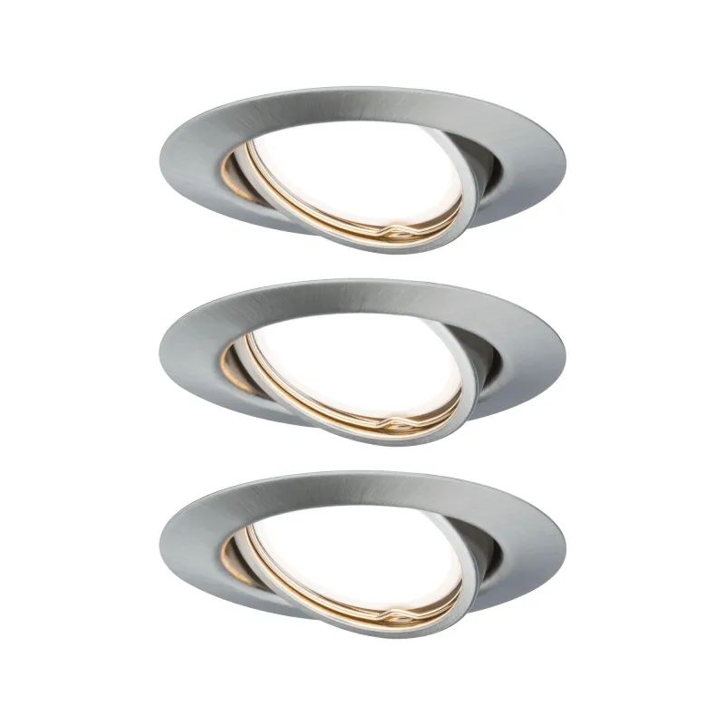 EBL Base rd orientable LED 3 niv grad 3x5W 230V GU10 51mm Acier bro...