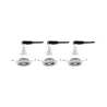 EBL Base rd orientable LED 3 niv grad 3x5W 230V GU10 51mm Acier bro...
