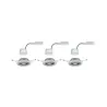 EBL Base Coin orientable LED 3 niv grad 3x5W 230V 51mm Acier br./mé...