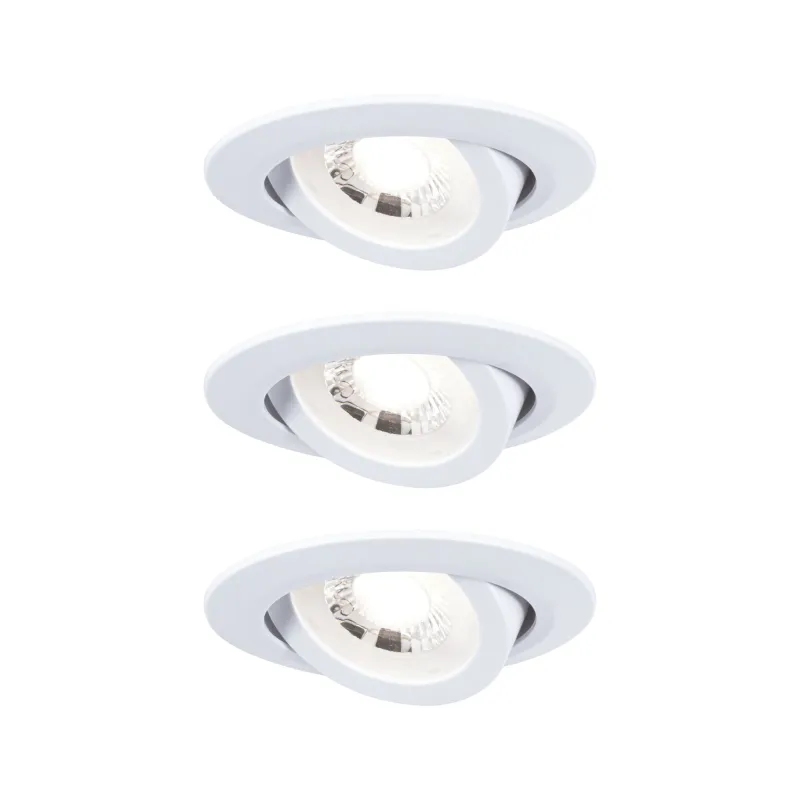 Kit encastrés 3-stepdim orientable LED 3x6W 3000K 230V blanc dépoli...