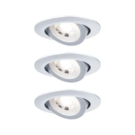 Kit encastrés 3-stepdim orientable LED 3x6W 3000K 230V chrome dépol...