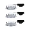 Kit encastrés 3-stepdim orientable LED 3x6W 3000K 230V chrome dépol...