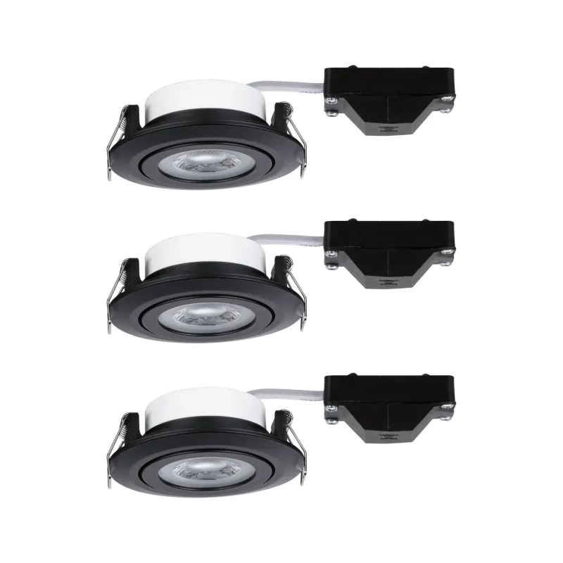 Kit Encastré 3-stepdim orienta. LED 3x6W 3000K 230V Noir mat/plasti...