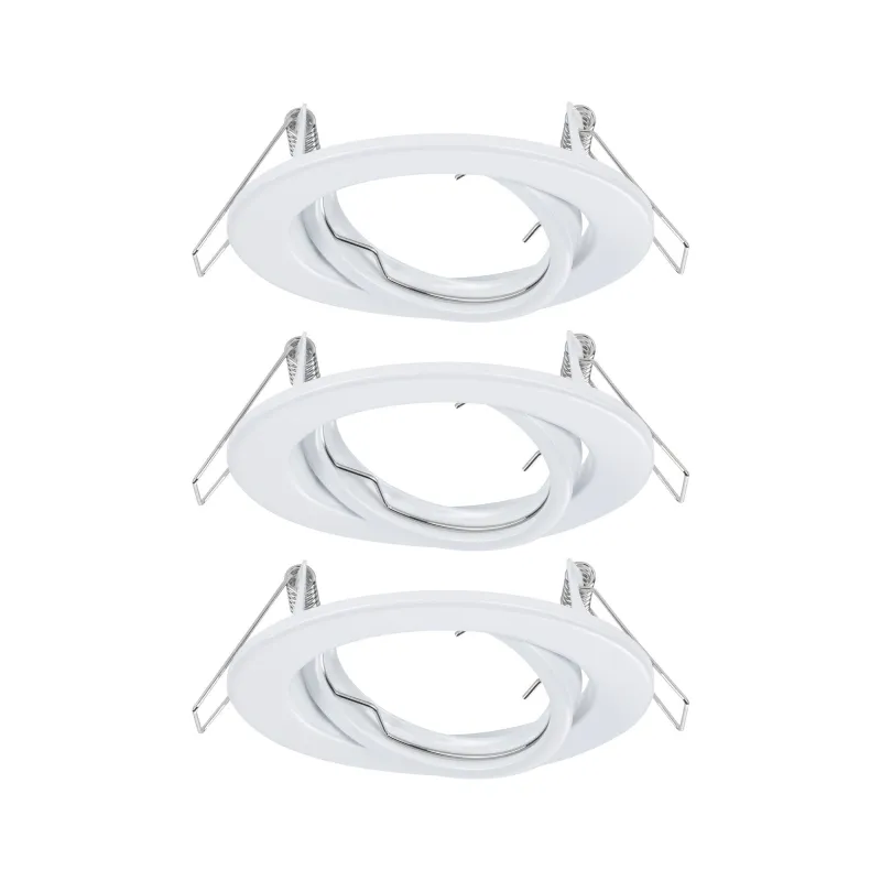 Kit ENC orientables max. 3x40W GU10 230V Blanc/Métal - Pas cher