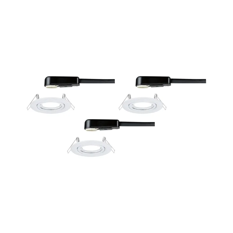 Kit ENC orientables max. 3x40W GU10 230V Blanc/Métal - Pas cher