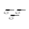 Kit Enc orientables max. 3x40W GU10 230V Acier brossé/Métal - Pas cher