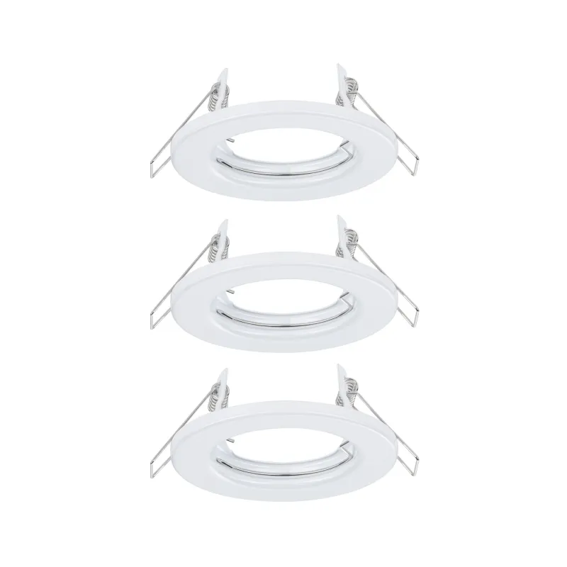 Kit Encastrés fixe max. 3x40W GU10 230V Blanc/Métal - Pas cher