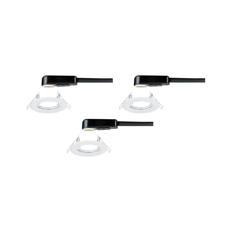 Kit Encastrés fixe max. 3x40W GU10 230V Blanc/Métal - Pas cher