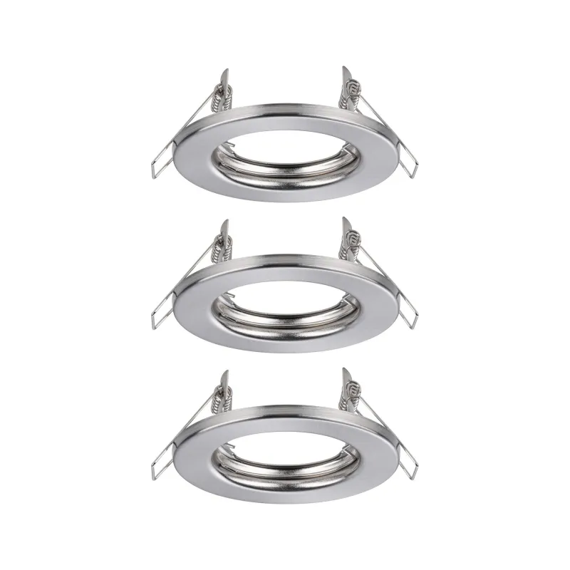 Kit Encastrés fixe max. 3x40W GU10 230V Acier brossé/Métal - Pas cher