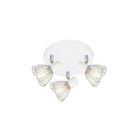 applique plafonnier patere orientable blanc et chrome