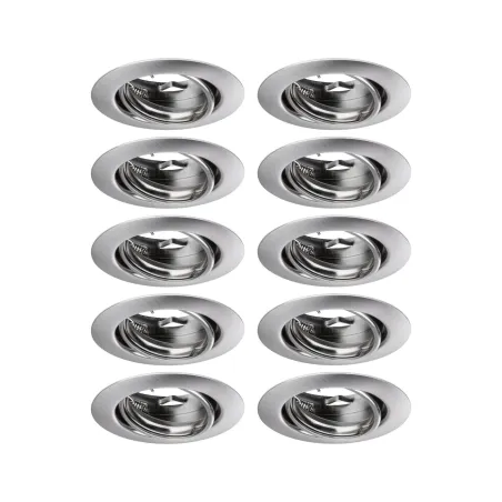 Base encastré orientable max10x10W GU10 230V 51mm acier brossé/méta...