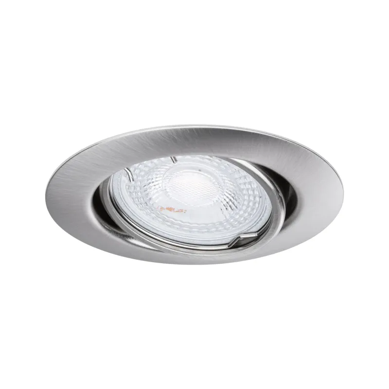 Base encastré orientable max10x10W GU10 230V 51mm acier brossé/méta...