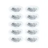 Base encastré orientable max10x10W GU10 230V 51mm blanc/métal - Pas...