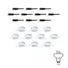 Base encastré orientable max10x10W GU10 230V 51mm blanc/métal - Pas...