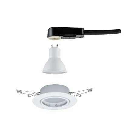 Kit base enc orientable 1x5W 230V GU10 51mm Blanc/métal - Pas cher