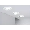 Kit base enc orientable 1x5W 230V GU10 51mm Blanc/métal - Pas cher