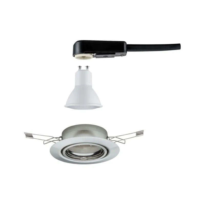 Kit base enc orientable 1x5W 230V GU10 51mm acier brut/métal - Pas ...
