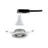 Kit base enc orientable 1x5W 230V GU10 51mm acier brut/métal - Pas ...