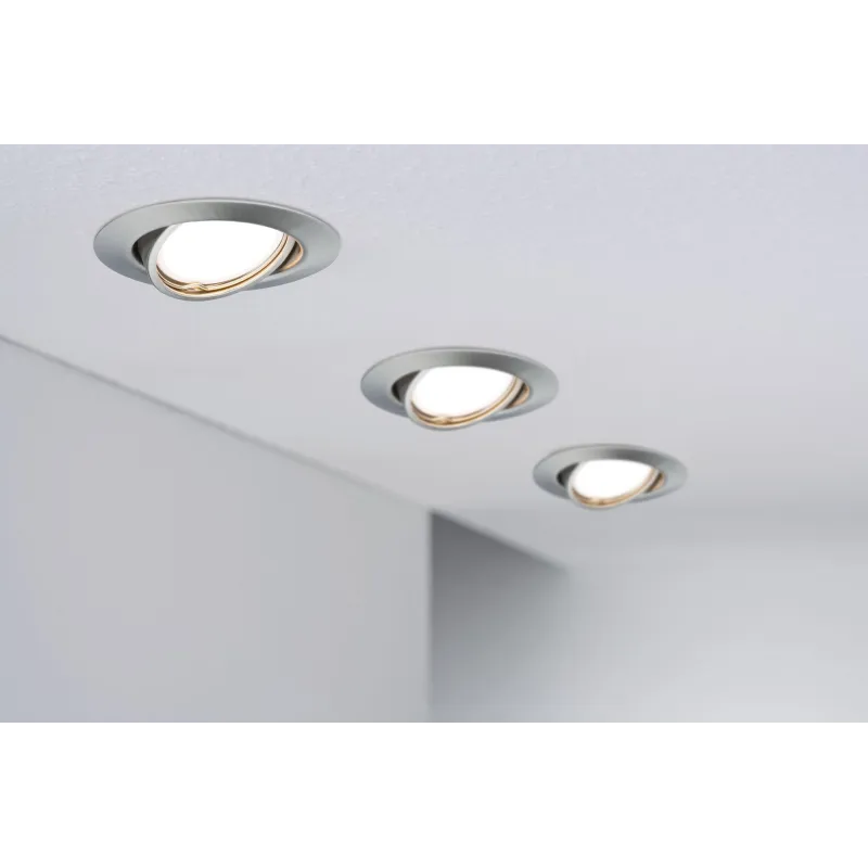 Kit base enc orientable 1x5W 230V GU10 51mm acier brut/métal - Pas ...