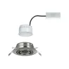 Kit enc Base Coin orientable 1x5W 230V 51mm acier brut/métal - Pas ...