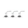 Enc Base Coin LED orientable 3x5W 230V 51mm Acier br./Métal - Pas cher