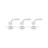 Enc Base Coin LED orientable 3x5W 230 V 51mm blanc/métal - Pas cher