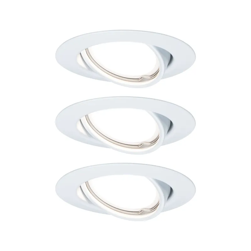 EBL Base rd orientable LED 3 niv grad 3x5W 230V GU10 51mm Blanc/mét...