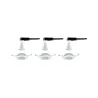 EBL Base rd orientable LED 3 niv grad 3x5W 230V GU10 51mm Blanc/mét...