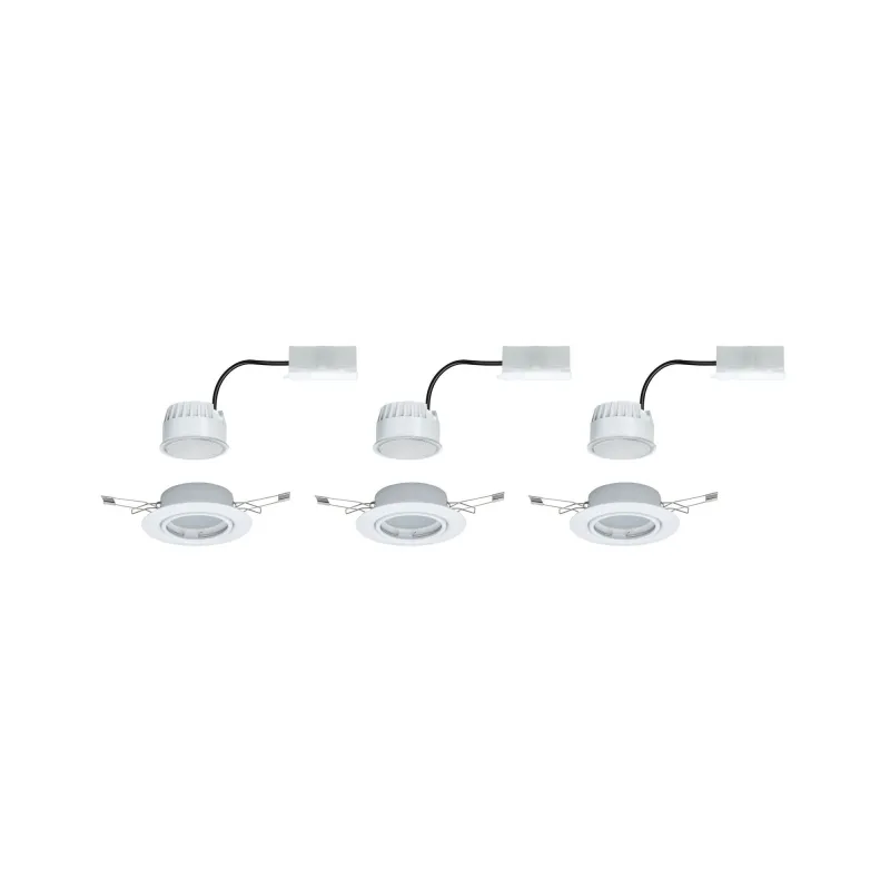 EBL Base Coin orientable LED 3 niv grad 3x5W 230V 51mm Blanc/métal ...
