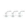 EBL Base Coin orientable LED 3 niv grad 3x5W 230V 51mm Blanc/métal ...