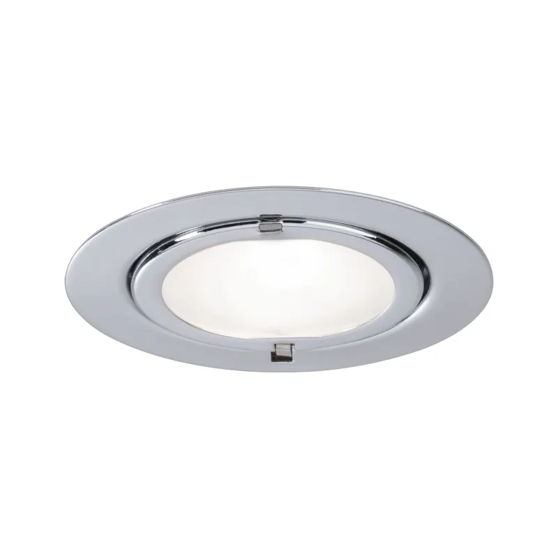 Encastr. Meuble Klipp Klapp max.20W 12V G4 72mm Chrome/Tôle d´acier...
