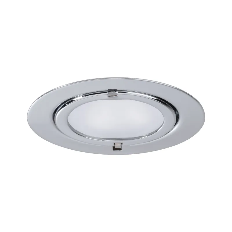 Encastr. Meuble Klipp Klapp max.20W 12V G4 72mm Chrome/Tôle d´acier...