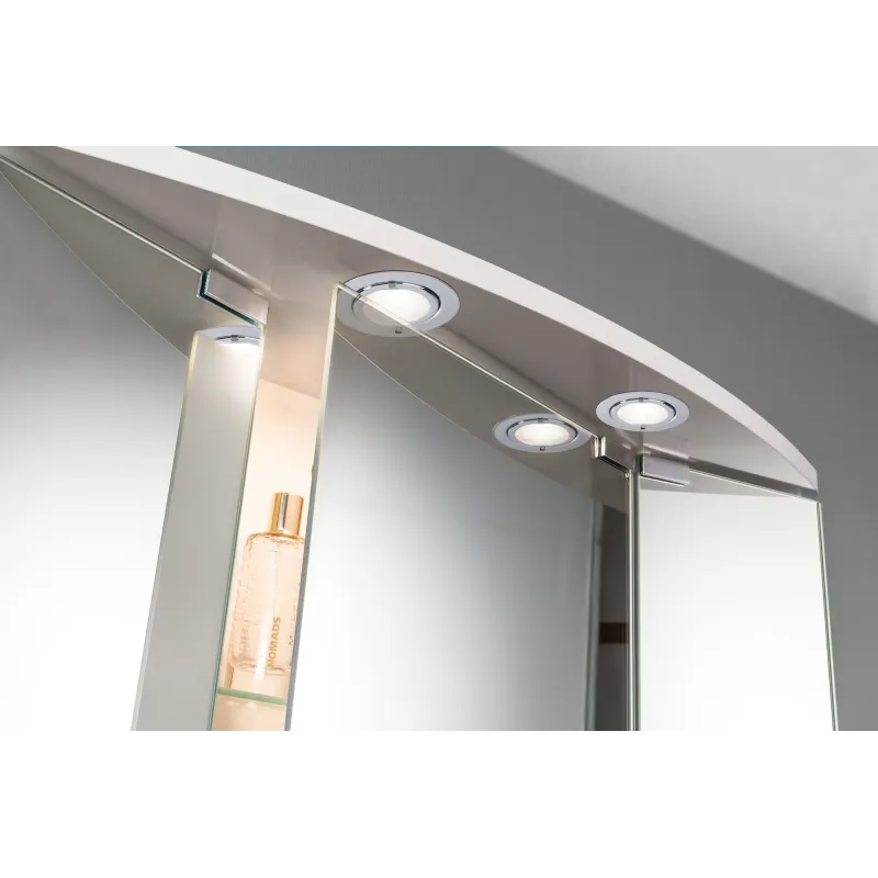 Encastr. Meuble Klipp Klapp max.20W 12V G4 72mm Chrome/Tôle d´acier...