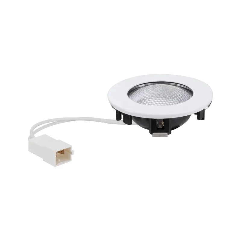 Encastr. Meuble Verre structuré max.20W 12V G4 66mm Blanc/Tôle d´ac...