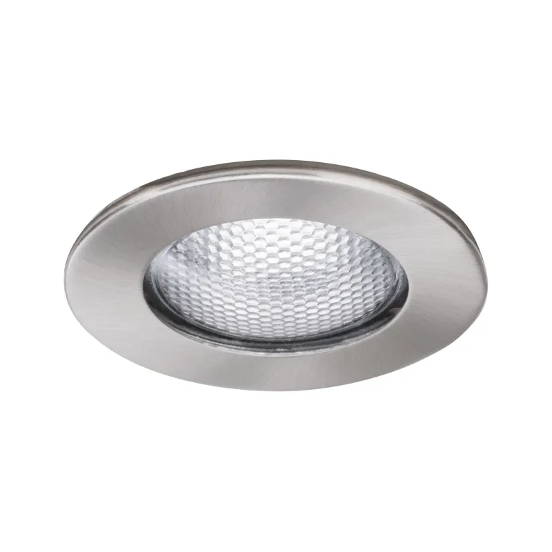 Enc. Meuble Verre structuré max.20W 12V G4 66mm Acier bros./Tôle d´...