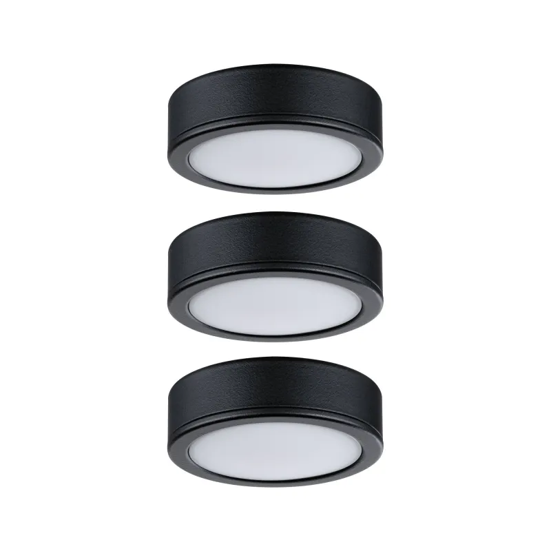 Kit Meuble Pukk 3x3W 210lm 12/230V 2700K Plastique/Noir - Pas cher