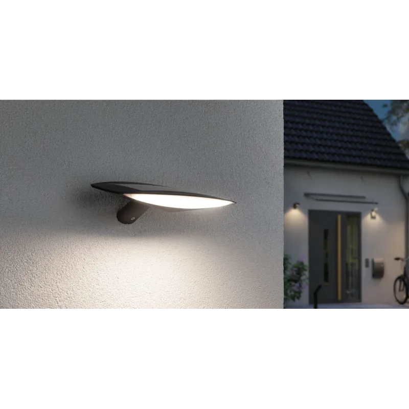 Applique solaire extérieur Kiran IP44 3000K 400lm détecteur de mvt ...