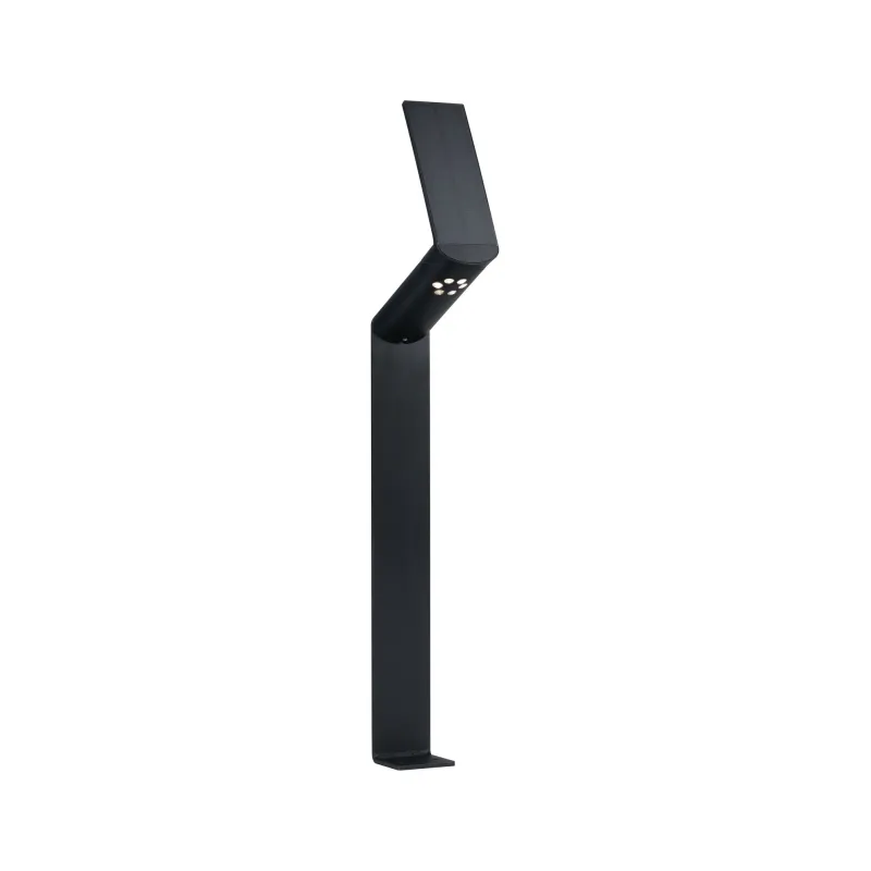 Borne luminaire solaire ext Ilias IP44 3000K 100lm détect mouvement...