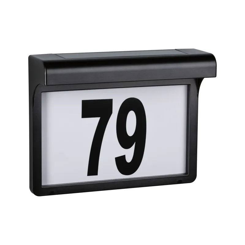 Applique num de maison solaire Dayton II IP44 3000K Noir - Pas cher