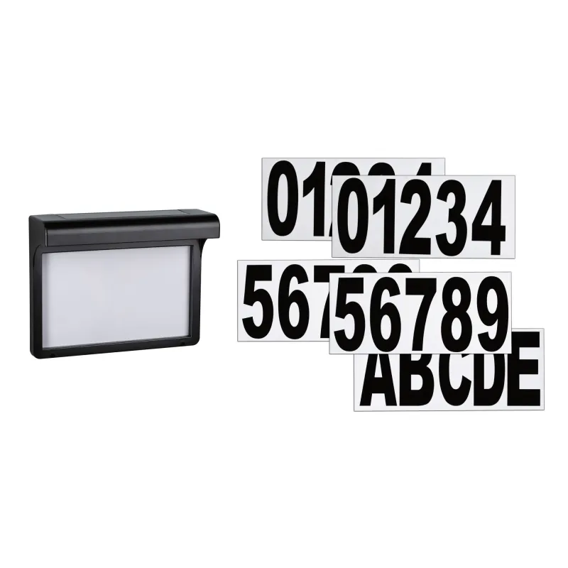 Applique num de maison solaire Dayton II IP44 3000K Noir - Pas cher