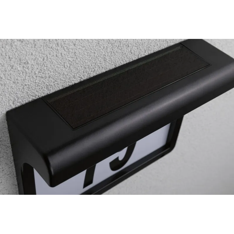 Applique num de maison solaire Dayton II IP44 3000K Noir - Pas cher
