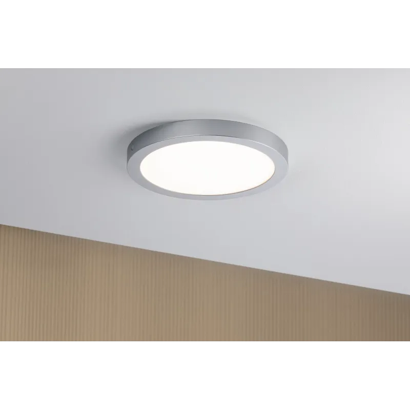 Panneau LED WallCeiling Abia 300mm 22W chrome mat 230V plastique - ...
