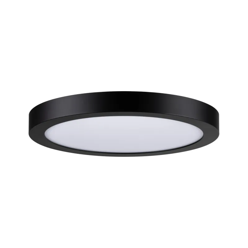 Panneau LED WallCeiling Abia 300 mm 22W Noir mat 230V plastique - P...