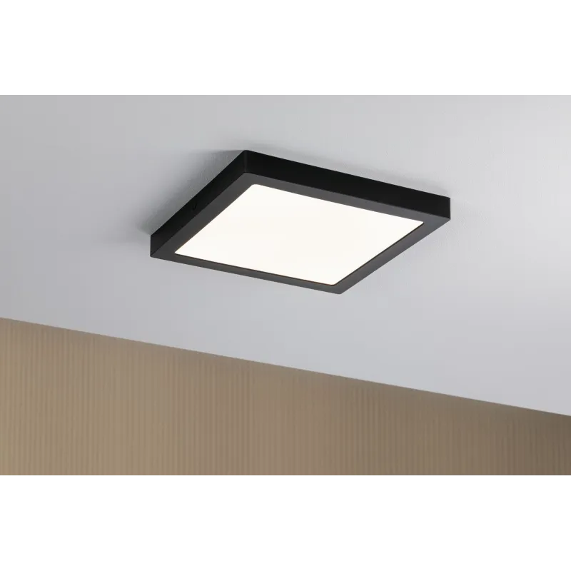 Pan LED WallCeiling Abia 300x300mm 22W Noir mat 230V plastique - Pa...