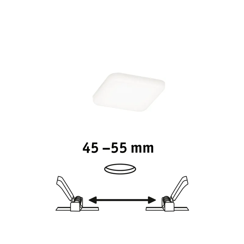 Pann ENC Veluna VariFit IP44 4,5W 4000K 75x75mm synthétique - Pas cher